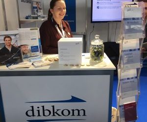 Großer Andrang am Messestand der dibkom
