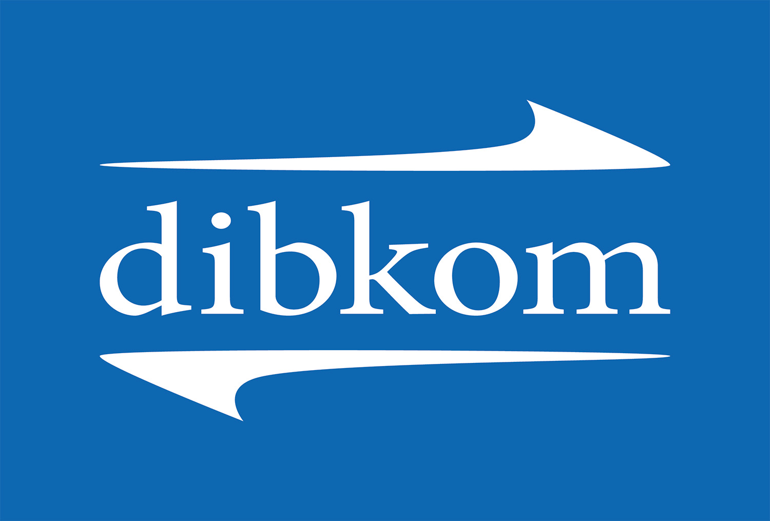 dibkom weiß auf blau